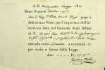 Pi&egrave;ce sign&eacute;e. Gaetano Nistri (XIXe), &eacute;diteur italien, de Pise. 