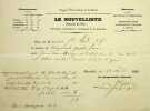 Pi&egrave;ce sign&eacute;e. Joseph Clappier (XIXe), imprimeur &agrave; Marseille. 