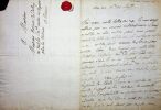 Lettre autographe sign&eacute;e &agrave; son p&egrave;re Antoine Bossuet. Jacques-B&eacute;nigne Bossuet (1664-1743), abb&eacute; de Savigny, &eacute;v&ecirc;que de Troyes, neveu du grand Bossuet. 