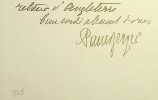 Carte autographe sign&eacute;e. Paul Berger (1845-1908), chirurgien fran&ccedil;ais. 
