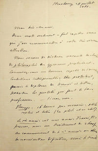 Lettre autographe signée