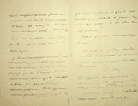 Lettre autographe signée