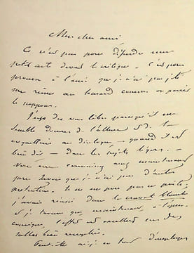 Lettre autographe signée. Edmond Gondinet (1828-1888), écrivain, librettiste. 