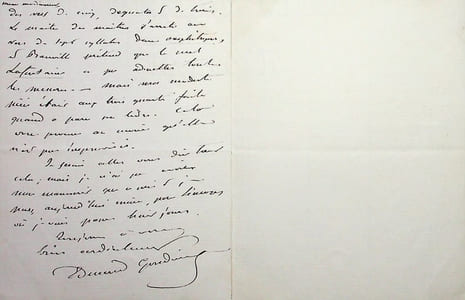 Lettre autographe signée