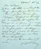 Lettre autographe sign&eacute;e &agrave; Juliette Adam. Georges P&eacute;rin (1838-1903), homme politique, d&eacute;put&eacute; de Haute-Vienne (extr&ecirc;me gauche). 