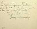 Lettre autographe sign&eacute;e. Jules Quesnay de Beaurepaire (1834-1923), magistrat, &eacute;crivain. 