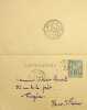 Lettre autographe sign&eacute;e. Gabriel Ferrier (1847-1914), peintre orientaliste, grand Prix de Rome 1872.