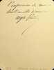 Lettre autographe sign&eacute;e. Alphonse Gu&eacute;rin (1816-1895), m&eacute;decin, chirurgien, pr&eacute;sident de l'Acad&eacute;mie de m&eacute;decine, inventeur du pansement ouat&eacute;. 