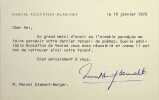 Lettre sign&eacute;e. Marcel Bleustein-Blanchet (1906-1996), entrepreneur, publicitaire, fondateur de Publicis. 