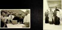 2 photos. [Vichy] Pose de la premi&egrave;re pierre de la maison du Missionnaire en 1931. 
