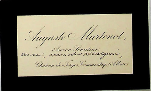 Carte autographe signée