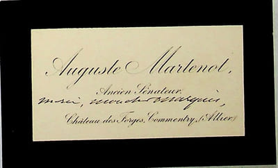 Carte autographe signée