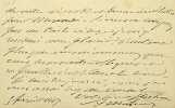 Carte autographe sign&eacute;e. Auguste Martenot (1827-1900), ing&eacute;nieur, ma&icirc;tre de forges, s&eacute;nateur, d&eacute;put&eacute;, maire de Commentry. 