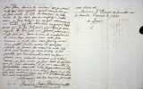 Llettre autographe sign&eacute;e. [Lorient] Elisabeth Boucher des Forges, veuve Benoist de La Motte [de Lamothe] (1753-1831), native de La R&eacute;union, habitant ...