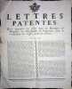 Placard dijonnais de 1785 - Dijon. Placard &laquo; Lettres patentes qui autorisent les visites dans les boutiques & magasins des marchands & n&eacute;gociants pour ...