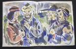 Manuscrit original avec aquarelles originales -  L'Oraison de Saint Julien. . [Laszlo Barta] Jean de La Fontaine,