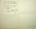 Lettre autographe sign&eacute;e &agrave; Laurent Tailhade. [&Eacute;phra&iuml;m Mikha&euml;l ; St&eacute;phane Mallarm&eacute;] Emmanuel Delbousquet (1874-1909), po&egrave;te, &eacute;crivain. 