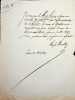 Pi&egrave;ce autographe sign&eacute;e de jeunesse. Charles Monselet (1825-1888), po&egrave;te, &eacute;crivain, journaliste.