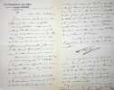 Lettre autographe sign&eacute;e. [Positivisme] Georges Deherme (1867-1937), ouvrier, typographe, &eacute;crivain libertaire, directeur de la Coop&eacute;ration des id&eacute;es.