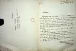 Lettre autographe sign&eacute;e. Adrien-Jean-Quentin Beuchot (1777-1851), &eacute;crivain, libraire, bibliographe, biblioth&eacute;caire de l'Assembl&eacute;e nationale. 