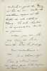 Lettre autographe sign&eacute;e. Gustave de Lamarzelle (1852-1929), homme politique, d&eacute;put&eacute;, s&eacute;nateur. 