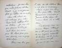 Lettre autographe sign&eacute;e. Gustave de Lamarzelle (1852-1929), homme politique, d&eacute;put&eacute;, s&eacute;nateur. 