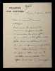Lettre autographe sign&eacute;e. [Institution de la f&ecirc;te de Jeanne d'Arc] Edouard Aynard (1837-1913), banquier, homme politique, d&eacute;put&eacute;. 
