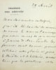 Lettre autographe sign&eacute;e. Francis Charmes (1848-1916), bibliophile, diplomate, fonctionnaire, membre de l'Acad&eacute;mie fran&ccedil;aise.