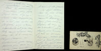 Lettre autographe sign&eacute;e &agrave; Laurent Tailhade. Marie Jos&eacute;phine de Suin, dite Diane de Beausacq (1829-1899), femme de lettres.