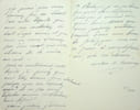Lettre autographe sign&eacute;e &agrave; Laurent Tailhade. Marie Jos&eacute;phine de Suin, dite Diane de Beausacq (1829-1899), femme de lettres.