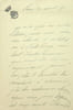 Lettre autographe sign&eacute;e &agrave; Laurent Tailhade. Marie Jos&eacute;phine de Suin, dite Diane de Beausacq (1829-1899), femme de lettres.