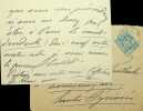 Lettre autographe sign&eacute;e &agrave; Laurent Tailhade. Marie Jos&eacute;phine de Suin, dite Diane de Beausacq (1829-1899), femme de lettres.