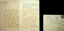 Lettre autographe sign&eacute;e &agrave; Laurent Tailhade. L&eacute;on Bailby (1867-1954), journaliste, patron de presse. 