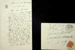 Lettre autographe sign&eacute;e &agrave; Laurent Tailhade. Edouard Conte (1862-1944), &eacute;crivain, journaliste. 