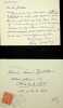 Lettre autographe sign&eacute;e &agrave; Laurent Tailhade. Lucien Descaves (1861-1949), &eacute;crivain naturaliste, libertaire, membre de l'Acad&eacute;mie Goncourt.