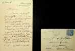 Lettre autographe sign&eacute;e &agrave; Laurent Tailhade. Emmanuel des Essarts (1839-1909), po&egrave;te, &eacute;crivain, professeur. 