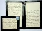 Lettre autographe sign&eacute;e &agrave; Laurent Tailhade. Max Elskamp (1862-1931), po&egrave;te symboliste, membre de l'Acad&eacute;mie royale de langue et de litt&eacute;rature ...