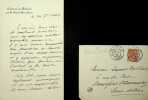 Lettre autographe sign&eacute;e &agrave; Laurent Tailhade. L&eacute;once Fabre des Essarts (1848-1917), &eacute;crivain, occultiste, homme politique, gnostique.