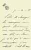 Lettre autographe sign&eacute;e &agrave; Laurent Tailhade. Marie Jos&eacute;phine de Suin, dite Diane de Beausacq (1829-1899), femme de lettres.