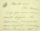 Lettre autographe sign&eacute;e &agrave; Laurent Tailhade. Marie Jos&eacute;phine de Suin, dite Diane de Beausacq (1829-1899), femme de lettres.