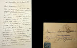 Lettre autographe sign&eacute;e &agrave; Laurent Tailhade. Emile Maru&eacute;jouls (1835-1908), homme politique, radical, d&eacute;put&eacute;, ministre. 