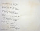 Lettre autographe sign&eacute;e &agrave; Laurent Tailhade. Emile Maru&eacute;jouls (1835-1908), homme politique, radical, d&eacute;put&eacute;, ministre. 