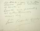 Lettre autographe sign&eacute;e &agrave; Laurent Tailhade. Jane Catulle-Mend&egrave;s (1867-1955), po&eacute;tesse.