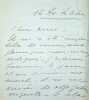 Lettre autographe sign&eacute;e &agrave; Laurent Tailhade. Jane Catulle-Mend&egrave;s (1867-1955), po&eacute;tesse.