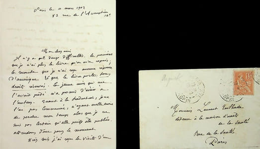Lettre autographe signée à Laurent Tailhade