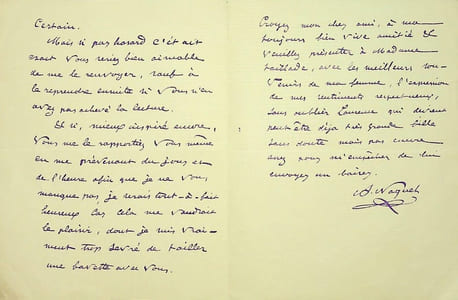 Lettre autographe signée à Laurent Tailhade
