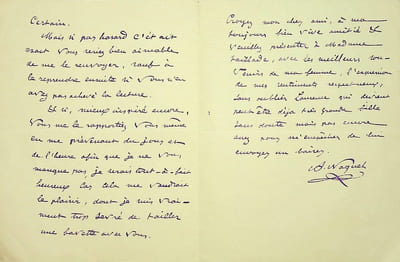 Lettre autographe signée à Laurent Tailhade