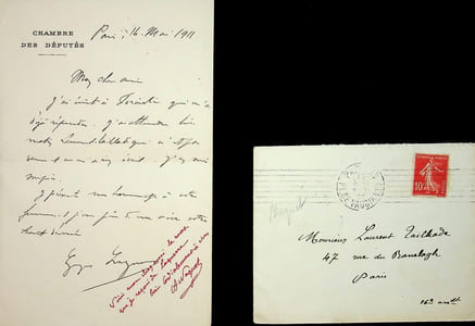Lettre autographe signée à Laurent Tailhade