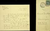 Lettre autographe sign&eacute;e &agrave; Laurent Tailhade. Francis Norgelet (1872-1935), po&egrave;te, &eacute;crivain, critique. 