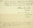 Lettre autographe sign&eacute;e &agrave; Laurent Tailhade. Francis Norgelet (1872-1935), po&egrave;te, &eacute;crivain, critique. 